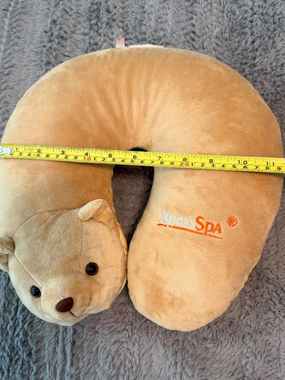XpresSpa Bear Travel Neck Pillow Plush - Like New